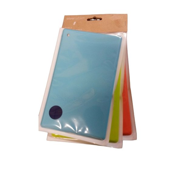 oioo Tablet 3 Lot Back Covers Model 2 Blue, Green, Orange 8" X 4 3/4" iPad - Picture 1 of 2